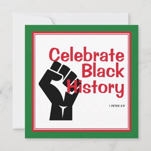 BLACK HISTORY BHM Celebrate Month Greeting Card