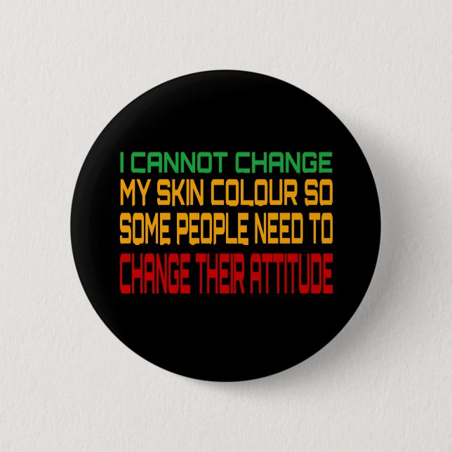 Black History Black Pride Diversity Button (Front)