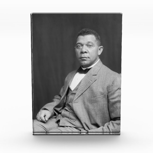 Black History: Booker T Washington, Civil Rights Photo Block (Front)