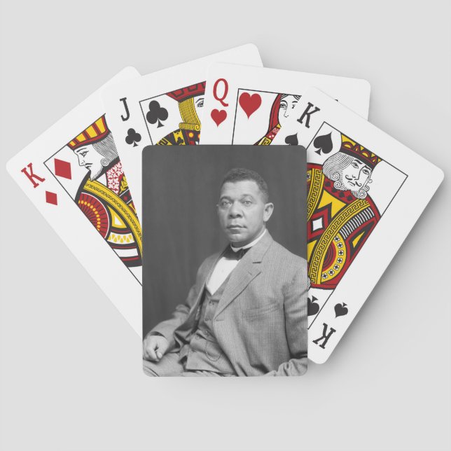 Black History: Booker T Washington, Civil Rights Poker Cards (Back)