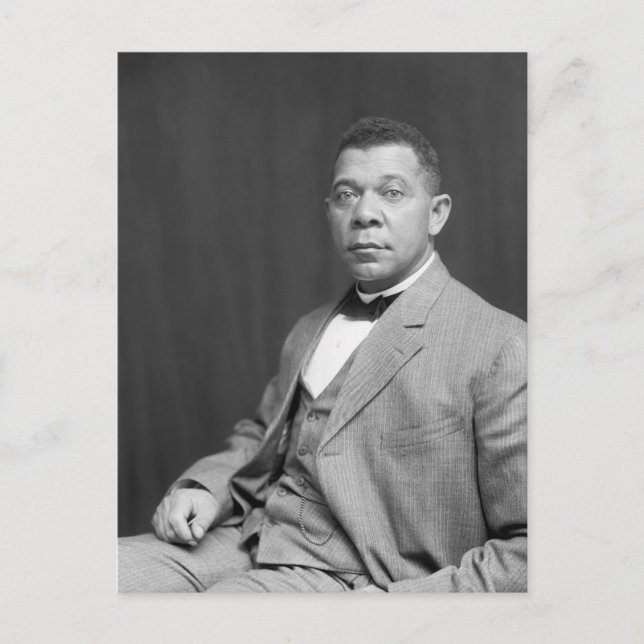 Black History: Booker T Washington, Civil Rights Postcard (Front)