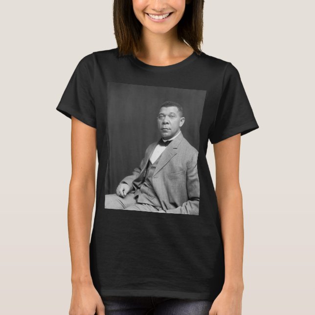 Black History: Booker T Washington, Civil Rights T-Shirt (Front)