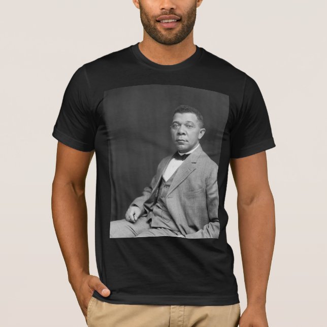 Black History: Booker T Washington, Civil Rights T-Shirt (Front)
