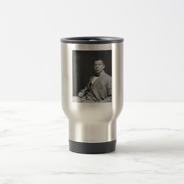 Black History: Booker T Washington, Civil Rights Travel Mug (Center)