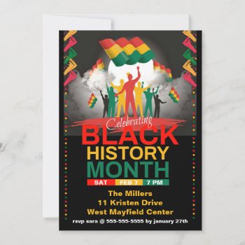 Black History Celebration Invitation by ZazzleHolidays at Zazzle