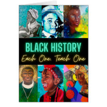 Black History- Each One Teach One Notecard