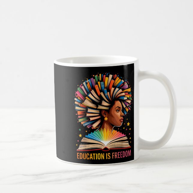 Black History Education Is Dom Books Black History Coffee Mug (Right)