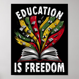 Black History Education Is Freedom Books Black His Poster
