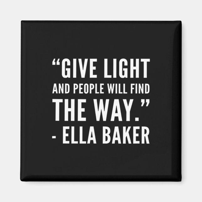 Black History - Ella Civil Rights Baker African Am Magnet (Front)
