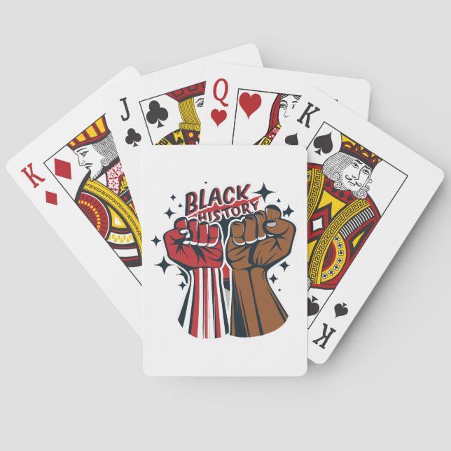 Black History Fists Poker Cards (Back)