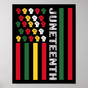 Black History Flag African American Since 1865 Poster
