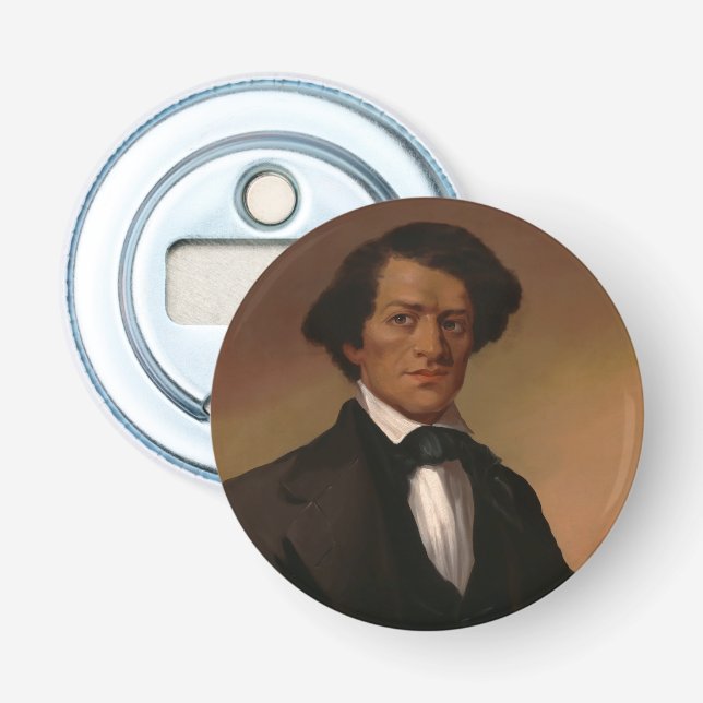 Black History: Fred Douglass Civil Rights 1845 Bottle Opener (Front)