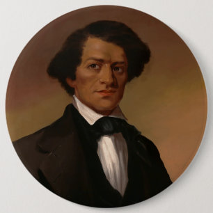 Black History: Fred Douglass Civil Rights 1845 Button