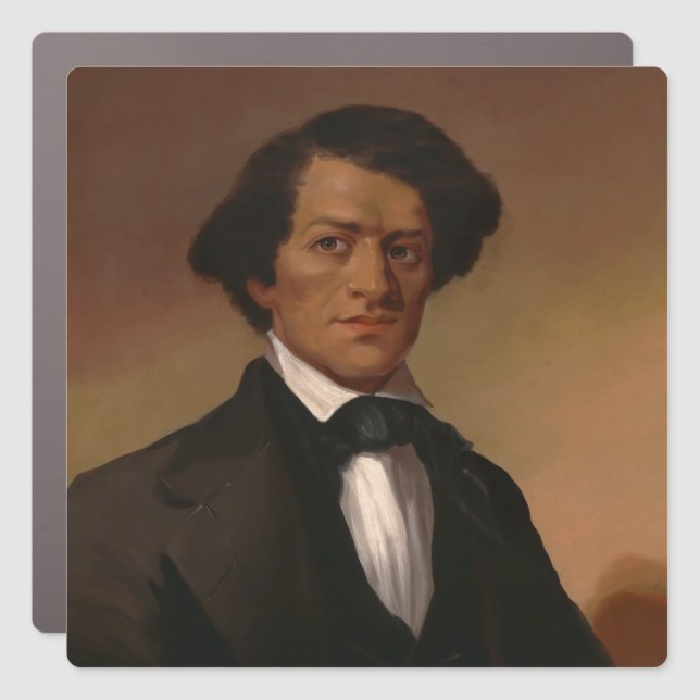 Black History: Fred Douglass Civil Rights 1845 Car Magnet (Front)