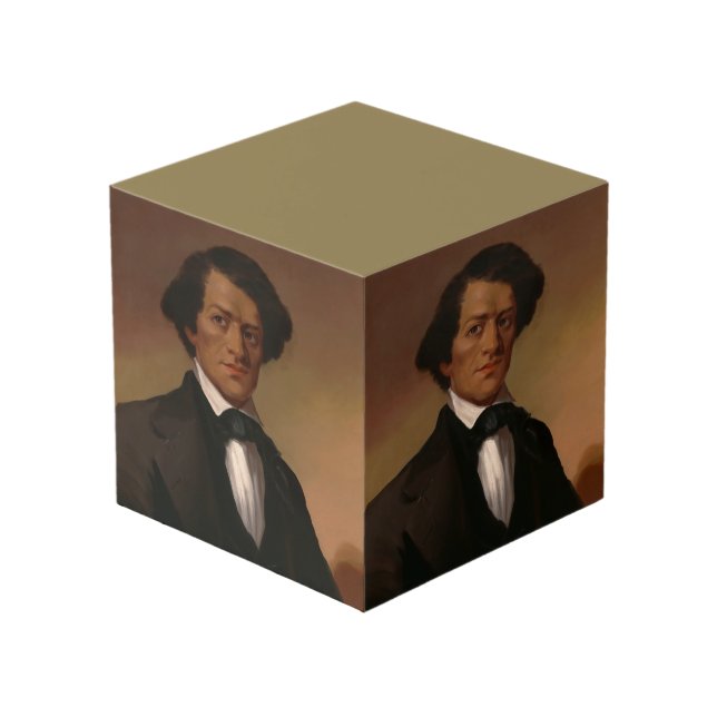 Black History: Fred Douglass Civil Rights 1845 Cube (Front Angled)