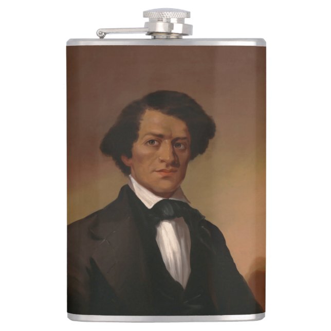 Black History: Fred Douglass Civil Rights 1845 Flask (Front)