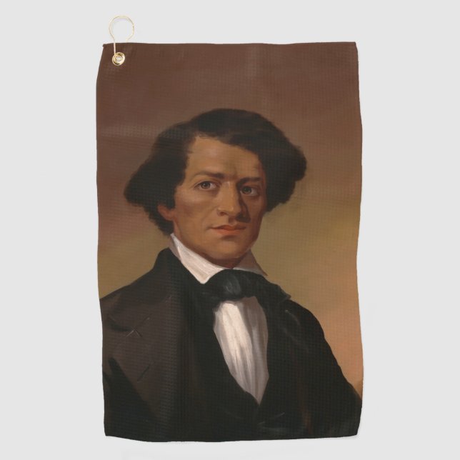 Black History: Fred Douglass Civil Rights 1845 Golf Towel (Front)