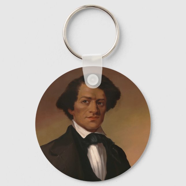 Black History: Fred Douglass Civil Rights 1845 Keychain (Front)