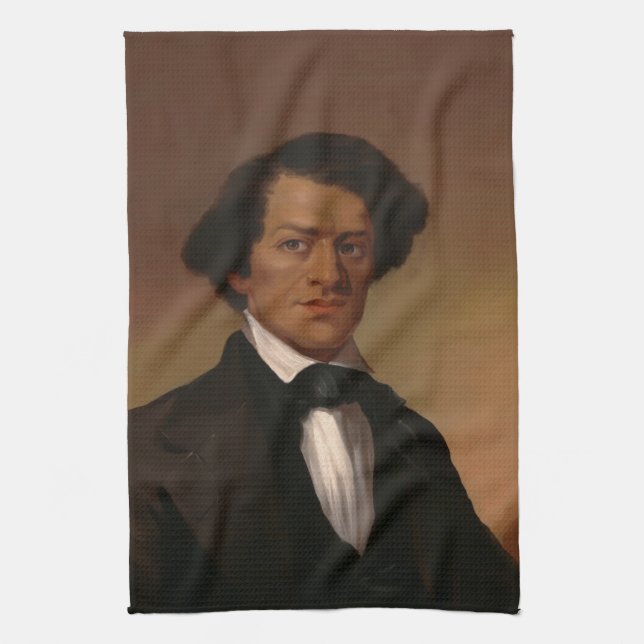 Black History: Fred Douglass Civil Rights 1845 Kitchen Towel (Vertical)