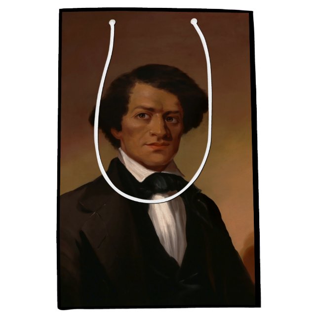 Black History: Fred Douglass Civil Rights 1845 Medium Gift Bag (Front)