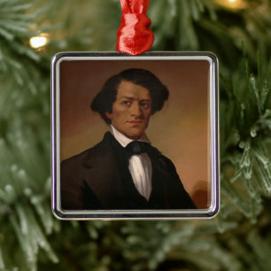 Black History: Fred Douglass Civil Rights 1845 Metal Ornament