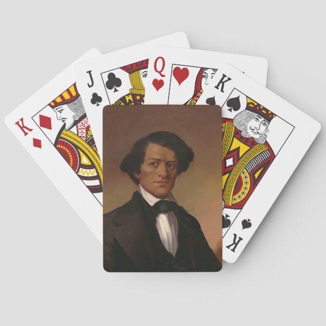 Black History: Fred Douglass Civil Rights 1845 Poker Cards (Back)
