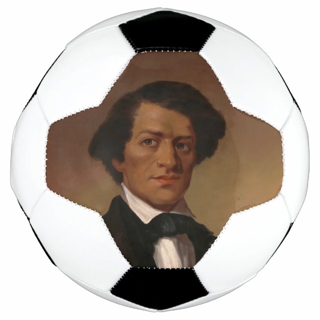 Black History: Fred Douglass Civil Rights 1845 Soccer Ball (Front)