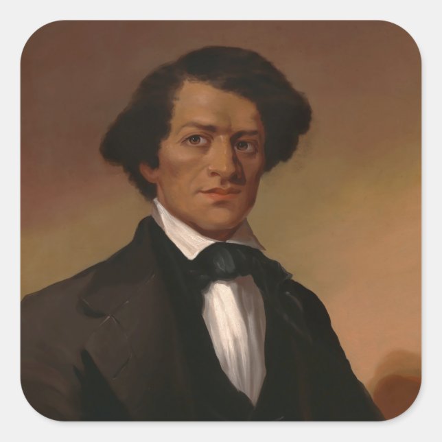 Black History: Fred Douglass Civil Rights 1845 Square Sticker (Front)