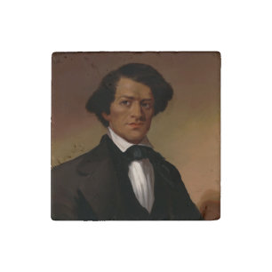 Black History: Fred Douglass Civil Rights 1845 Stone Magnet