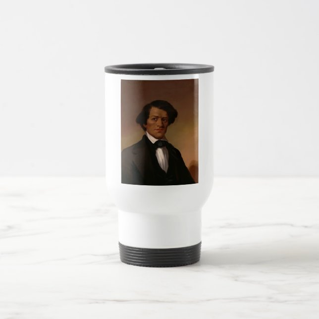Black History: Fred Douglass Civil Rights 1845 Travel Mug (Center)
