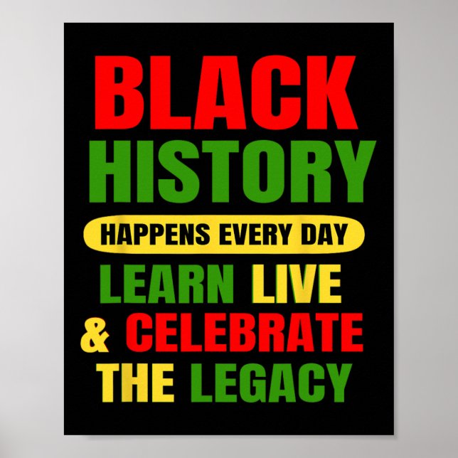 Black History Happens Every Day Black History Mont Poster (Front)