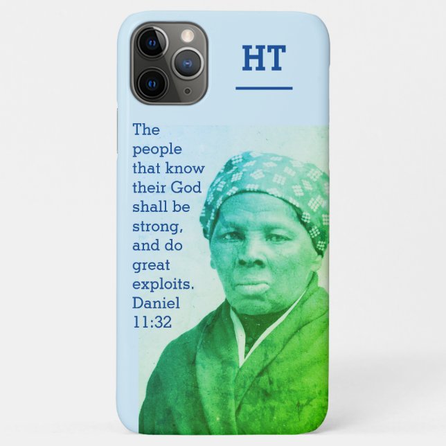 Black History HARRIET TUBMAN Monogram Blue Case-Mate iPhone Case (Back)
