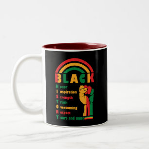 Black History Heritage Inspirational Two-Tone Coffee Mug