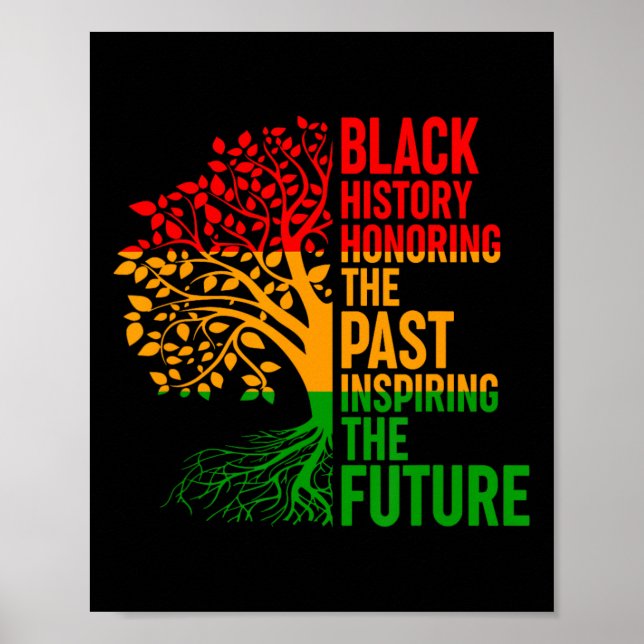 Black History Honoring Past Inspiring Future Men W Poster (Front)