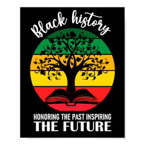 Black History Honoring Past Inspiring The Future Poster