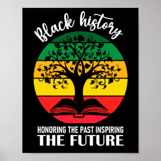 Black History Honoring Past Inspiring The Future Poster