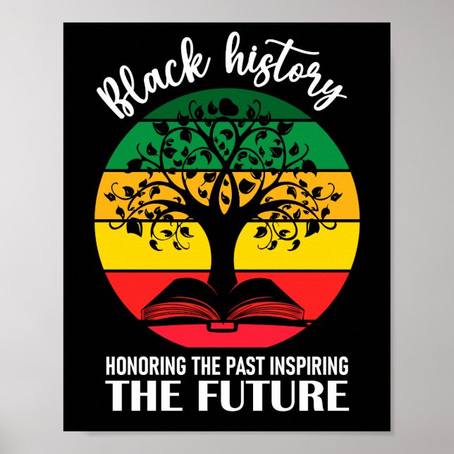 Black History Honoring Past Inspiring The Future Poster (Front)