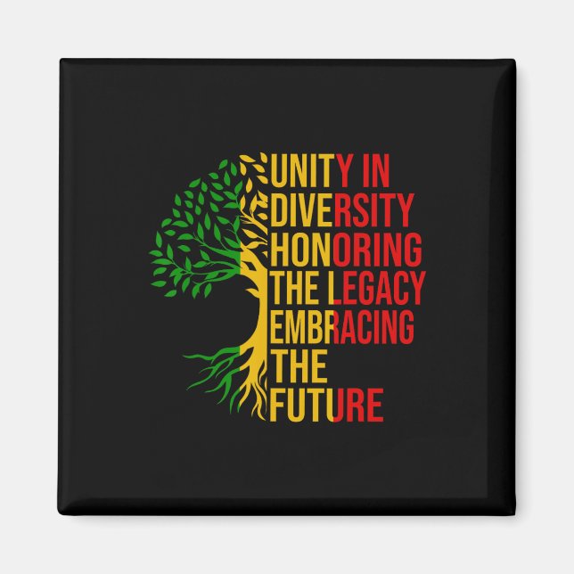 Black History Honoring The Past Inspiring The Futu Magnet (Front)