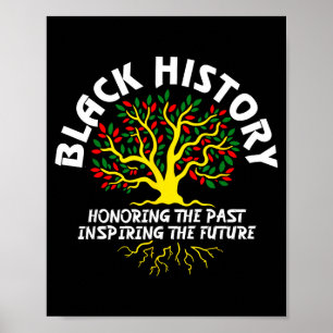 Black History Honoring The Past Inspiring The Futu Poster