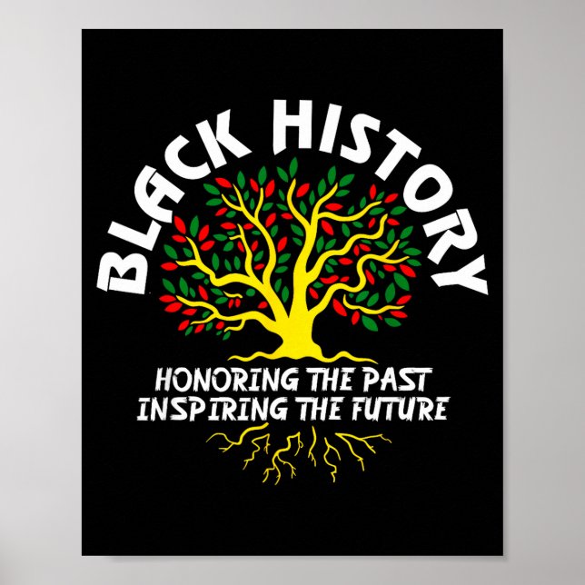 Black History Honoring The Past Inspiring The Futu Poster (Front)