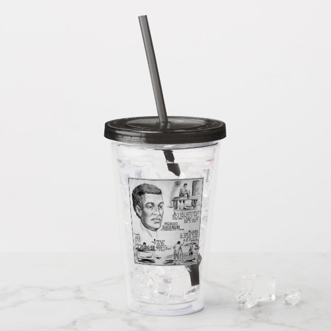 Black History Icon: Benjamin Banneker, Scientist Acrylic Tumbler (Front Ice)