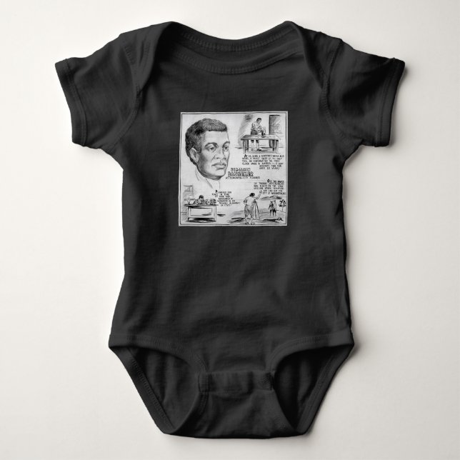 Black History Icon: Benjamin Banneker, Scientist Baby Bodysuit (Front)