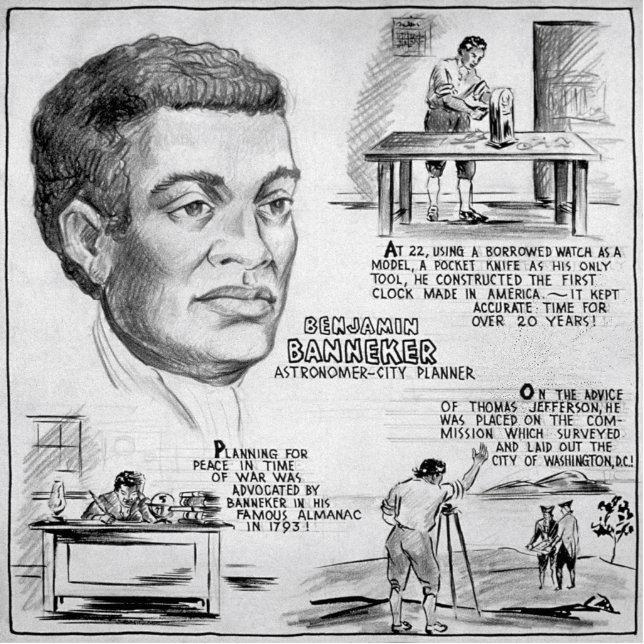 Black History Icon: Benjamin Banneker, Scientist Cutout (Front)