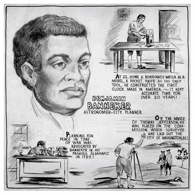 Black History Icon: Benjamin Banneker, Scientist Cutout (Front)