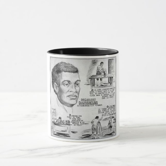 Black History Icon: Benjamin Banneker, Scientist Mug (Center)