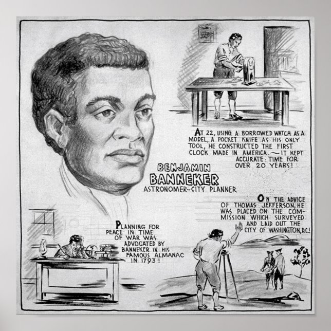 Black History Icon: Benjamin Banneker, Scientist Poster (Front)
