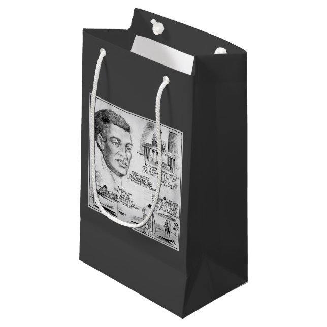 Black History Icon: Benjamin Banneker, Scientist Small Gift Bag (Front Angled)