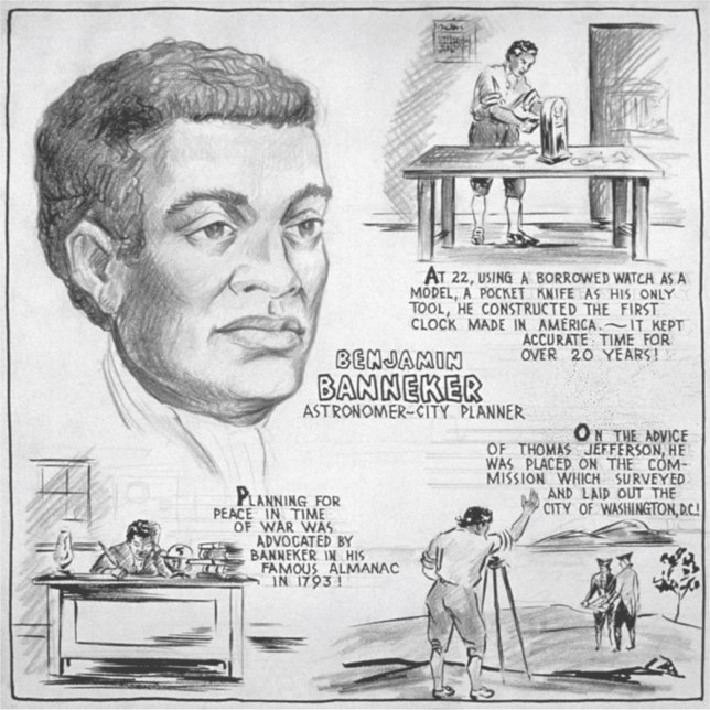 Black History Icon: Benjamin Banneker, Scientist Sticker (Front)