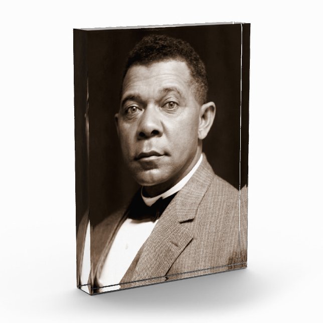 Black History Icon: Booker T Washington, Portrait Acrylic Award (Left)