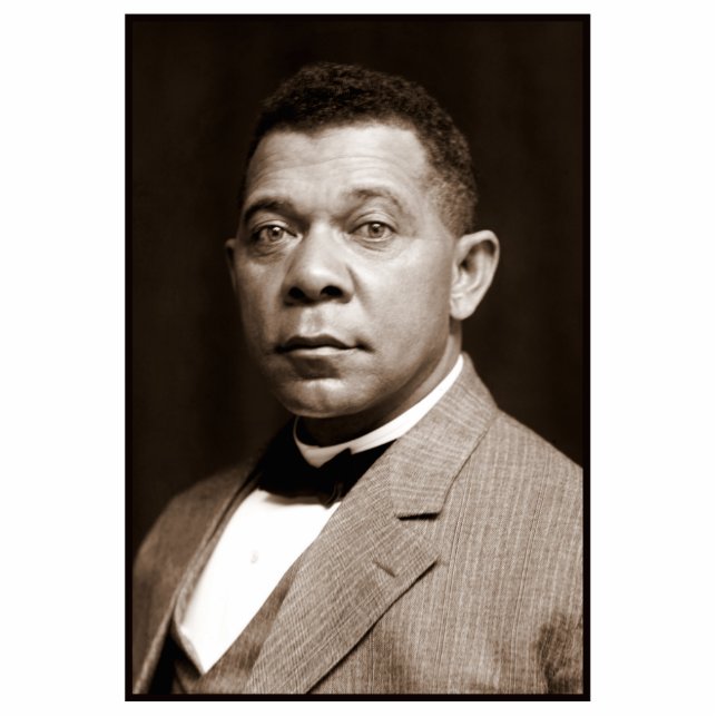 Black History Icon: Booker T Washington, Portrait Cutout (Front)